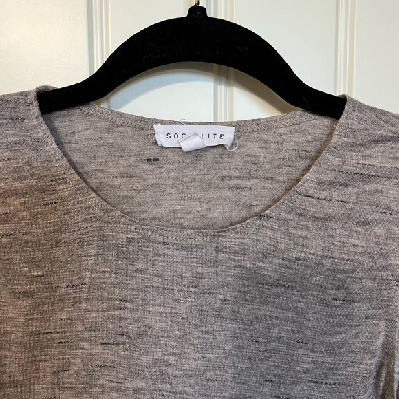 Nordstrom Socialite Dress Size Large Heather Mauve ‎ High Neck Knit Swing - Picture 4 of 9